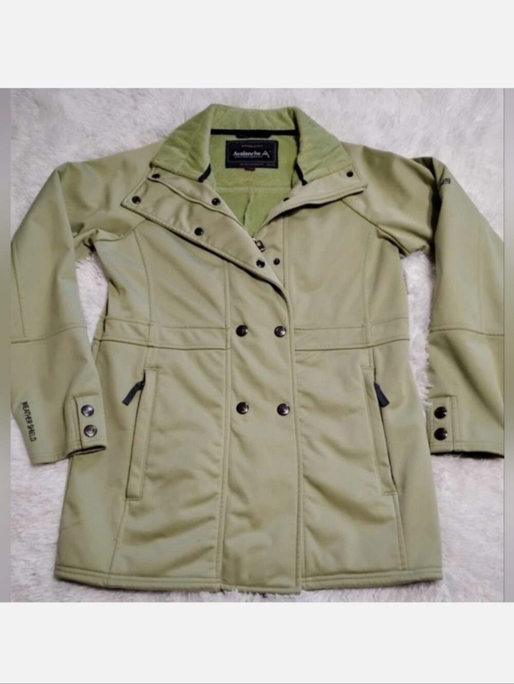 Avalanche WeatherShield Stretch SoftShell Midweight Fleece Lined Pea Coat Jacket